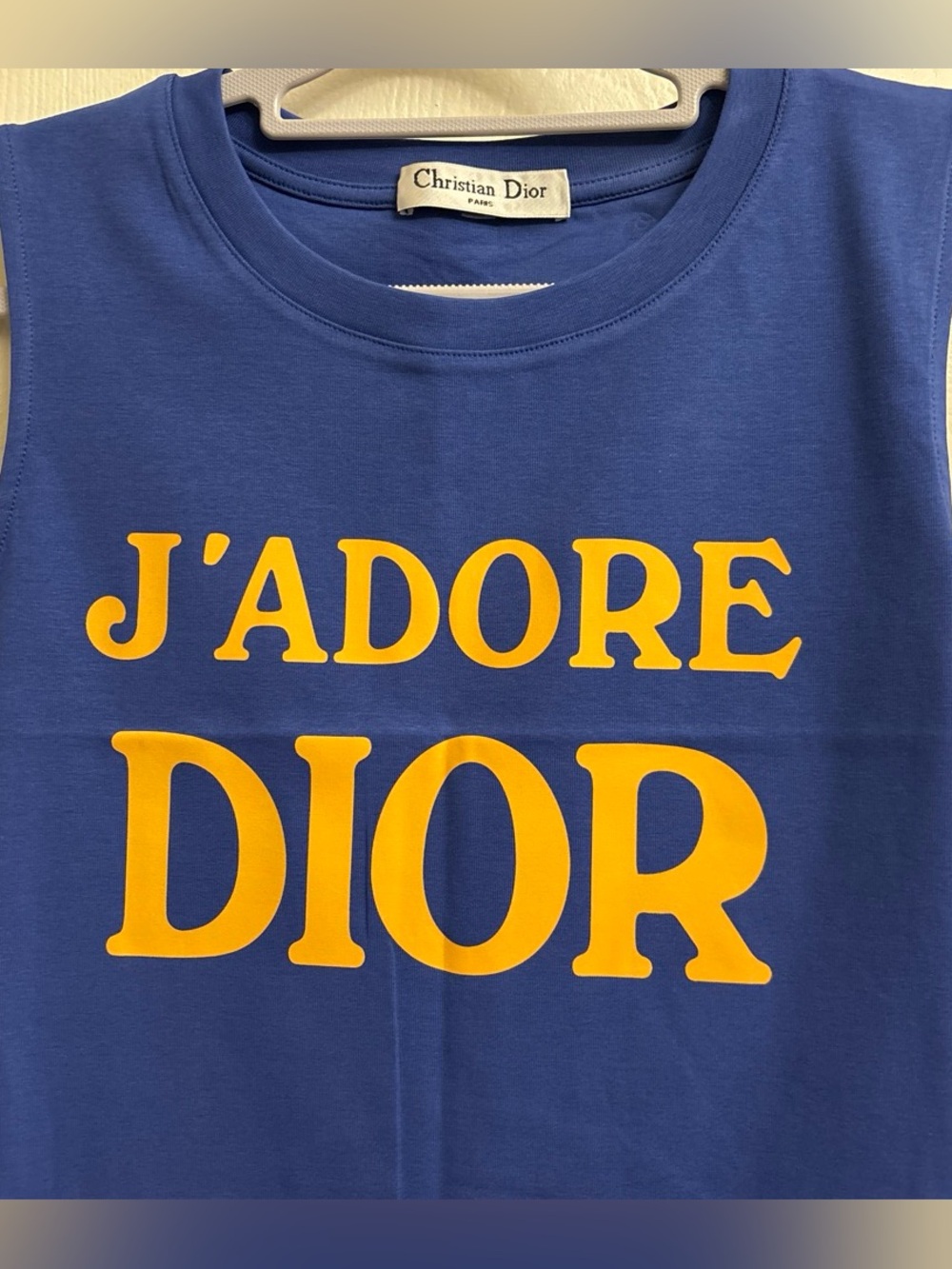 Dior Tank Top with Yellow J'ADORE DIOR Logo FR 40 US 8